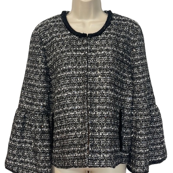 NWT J. Crew Lady Jacket in Black Sequin Tweed - Picture 4 of 9